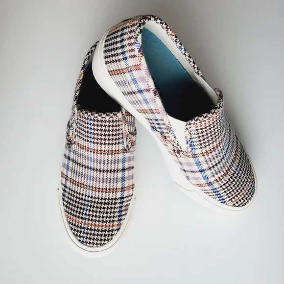 EUC Seavees Baja Slip On Platform Sneaker Plaid Flannel Womens 6 - Picture 8 of 10